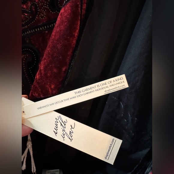 NWT Lovestitch Noelle Velvet Kimono O/S •best fit=0X-3X - Picture 8 of 10